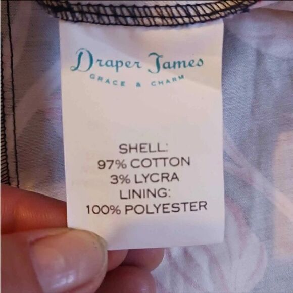 Draper James Love Circle Dress V-Neck A-line Navy Red and Pink Floral - Picture 16 of 16